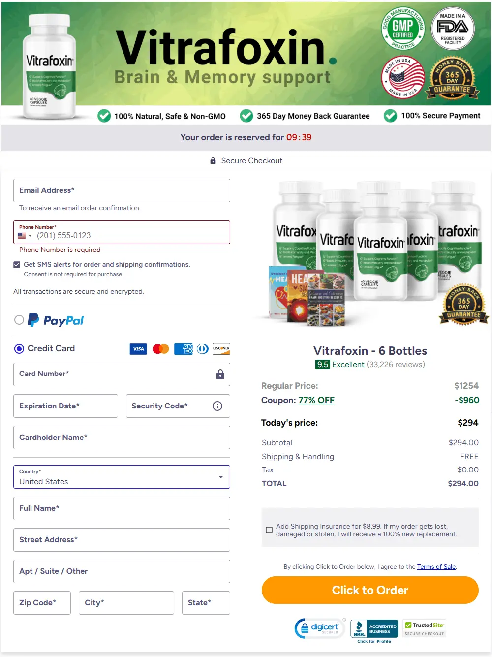 vitrafoxin buy page